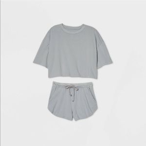 NEW 2 piece grey pajama set